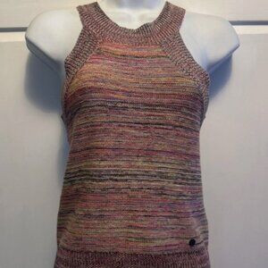 EUC Numph Make an Entrance Sleeveless Marled Sweater XS Knit 100% Cotton